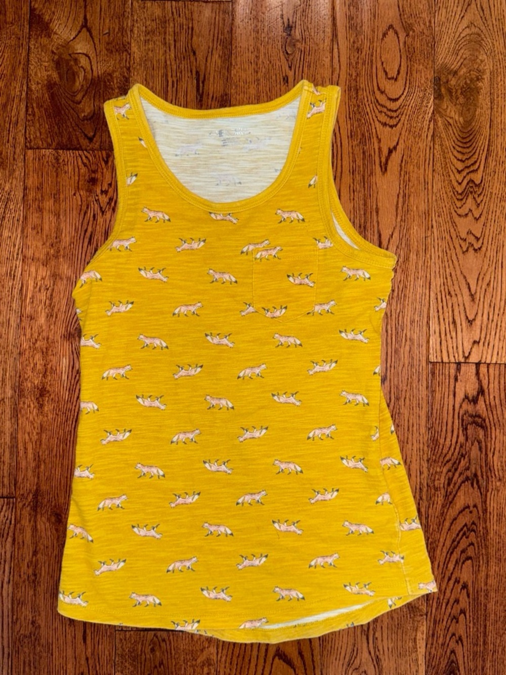 Cherokee Yellow Fox Print Tank Top